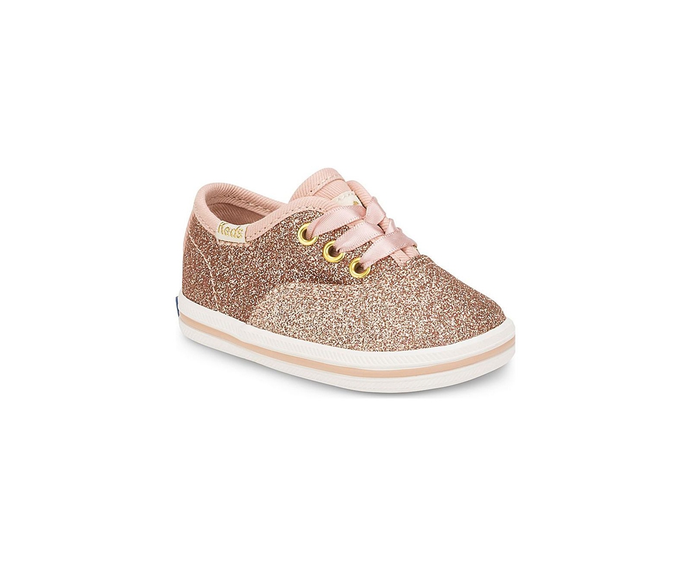 Basket Keds Enfant Rose Doré - Kate Spade New York Champion Glitter Crib - 324-EHRVJF